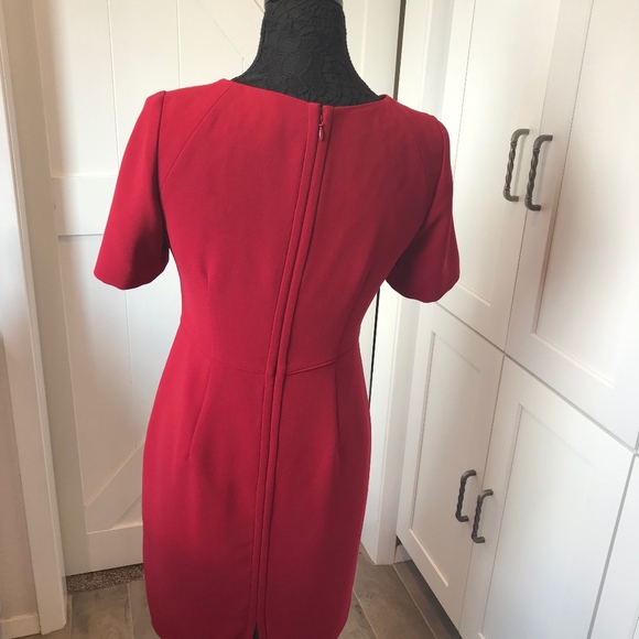 🍀HP🍀 J. Crew Classic Red Suiting Dress Size 4🍀 - Picture 4 of 6
